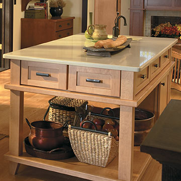 save space with a kitchen island